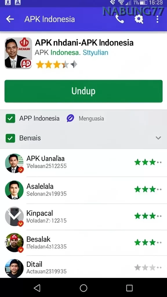 Cuplikan layar 66KBET — menu navigasi